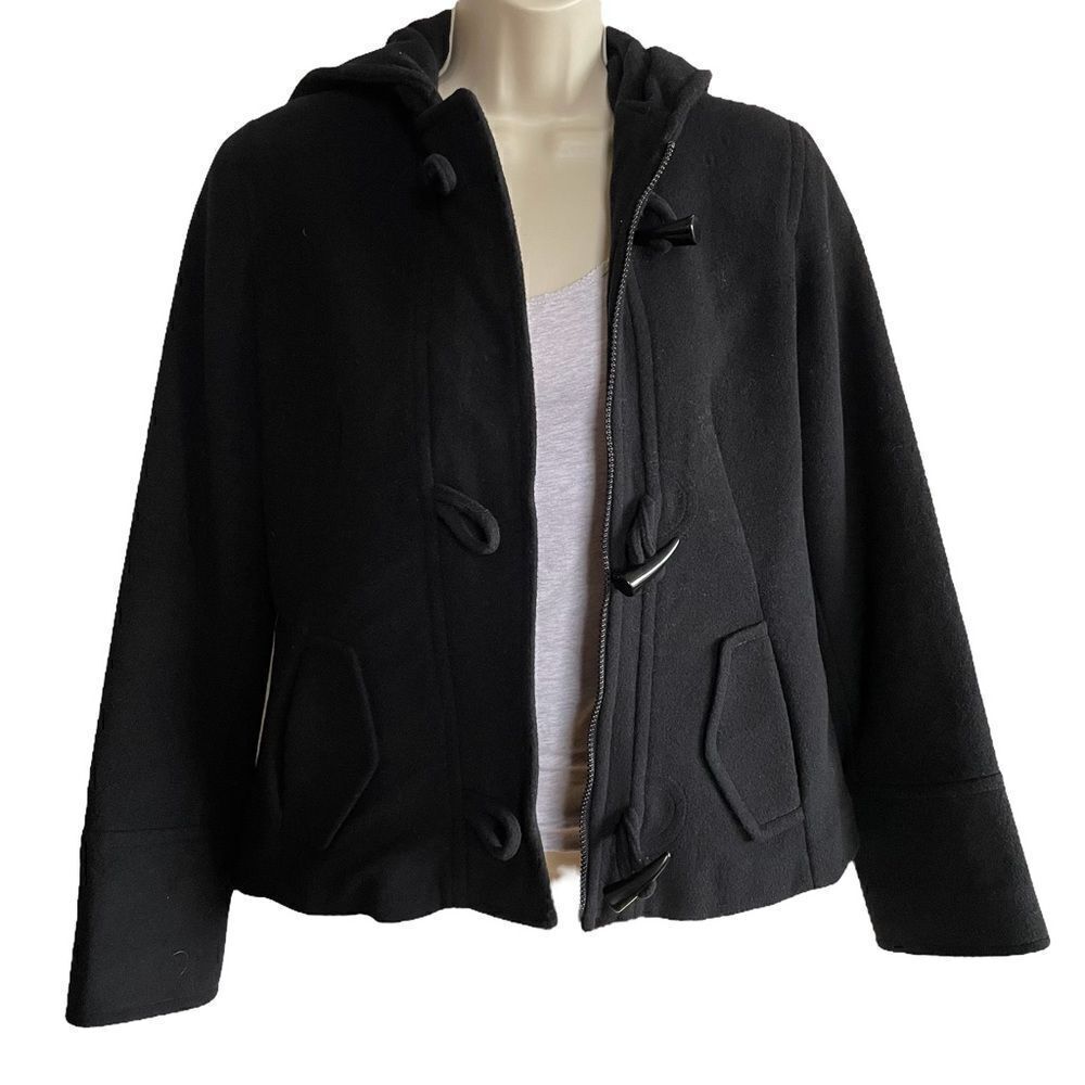 Esprit ~ Black Wool Blend Jacket ~ Toggle button closure ~ size Medium